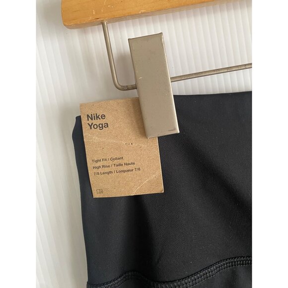 size XL NWT Nike Women's Yoga Black 7/8" High Rise tight fit Legging (DJ0801-010 - Picture 10 of 12